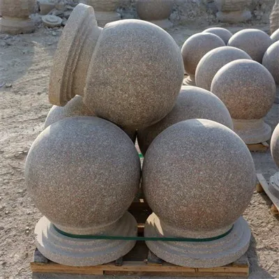 Sfera anti-collisione in granito rosso Wulian